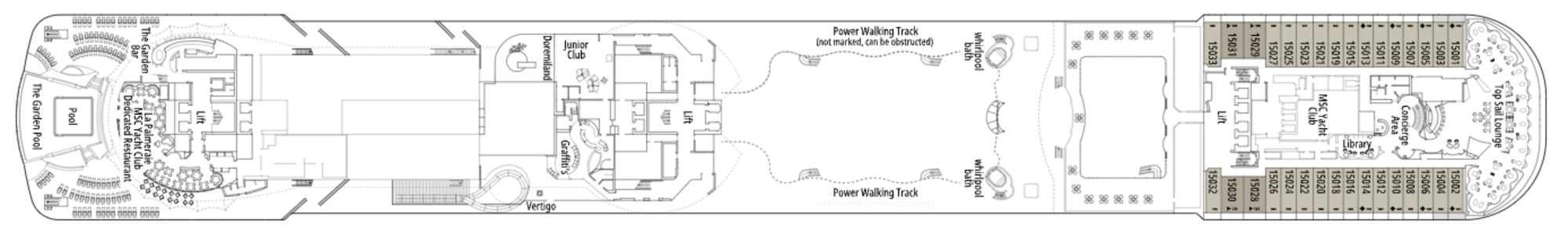 Deck 15 - Cristallo plan